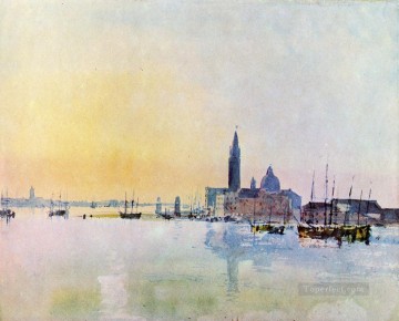 Venice San Guirgio from the Dogana Sunrise Romantic Turner Oil Paintings